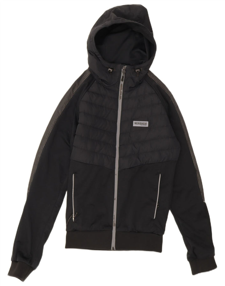 Suéter masculino com capuz e zíper Mckenzie XS preto colorblock poliéster