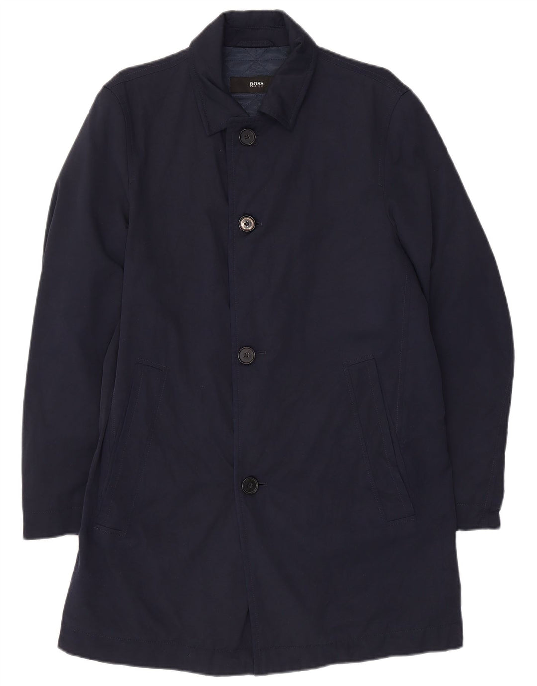 Sobretudo masculino Hugo Boss EU 46 pequeno azul marinho poliamida