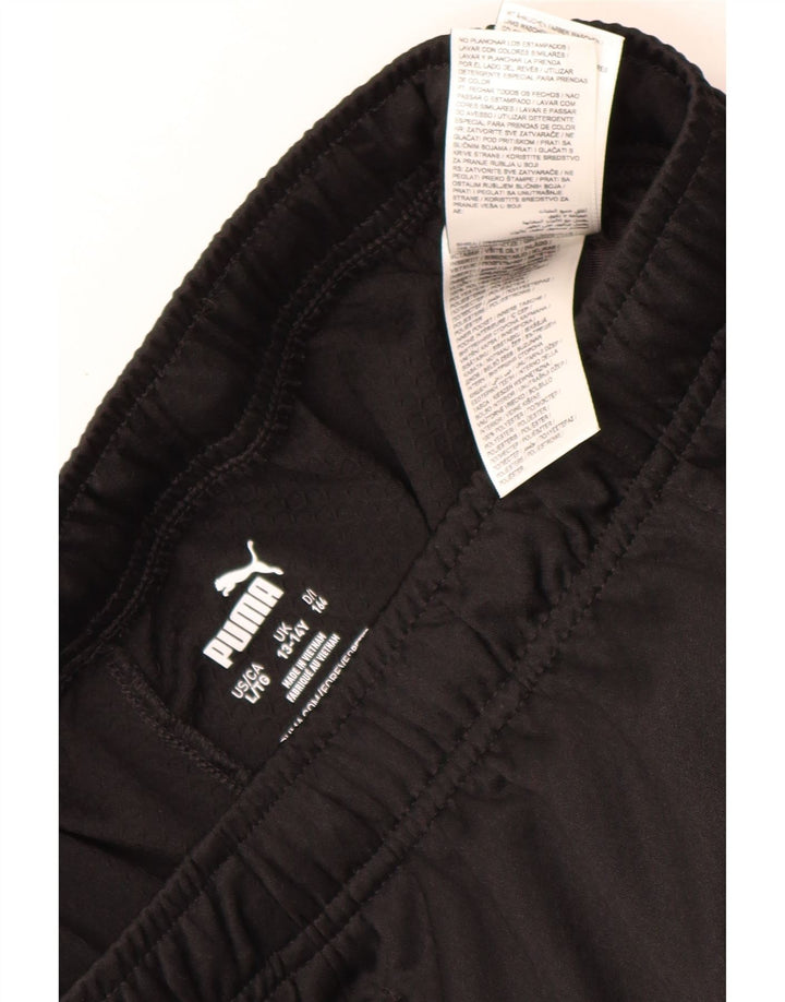 Calças de treino PUMA Boys 13-14 anos preto colorblock poliéster