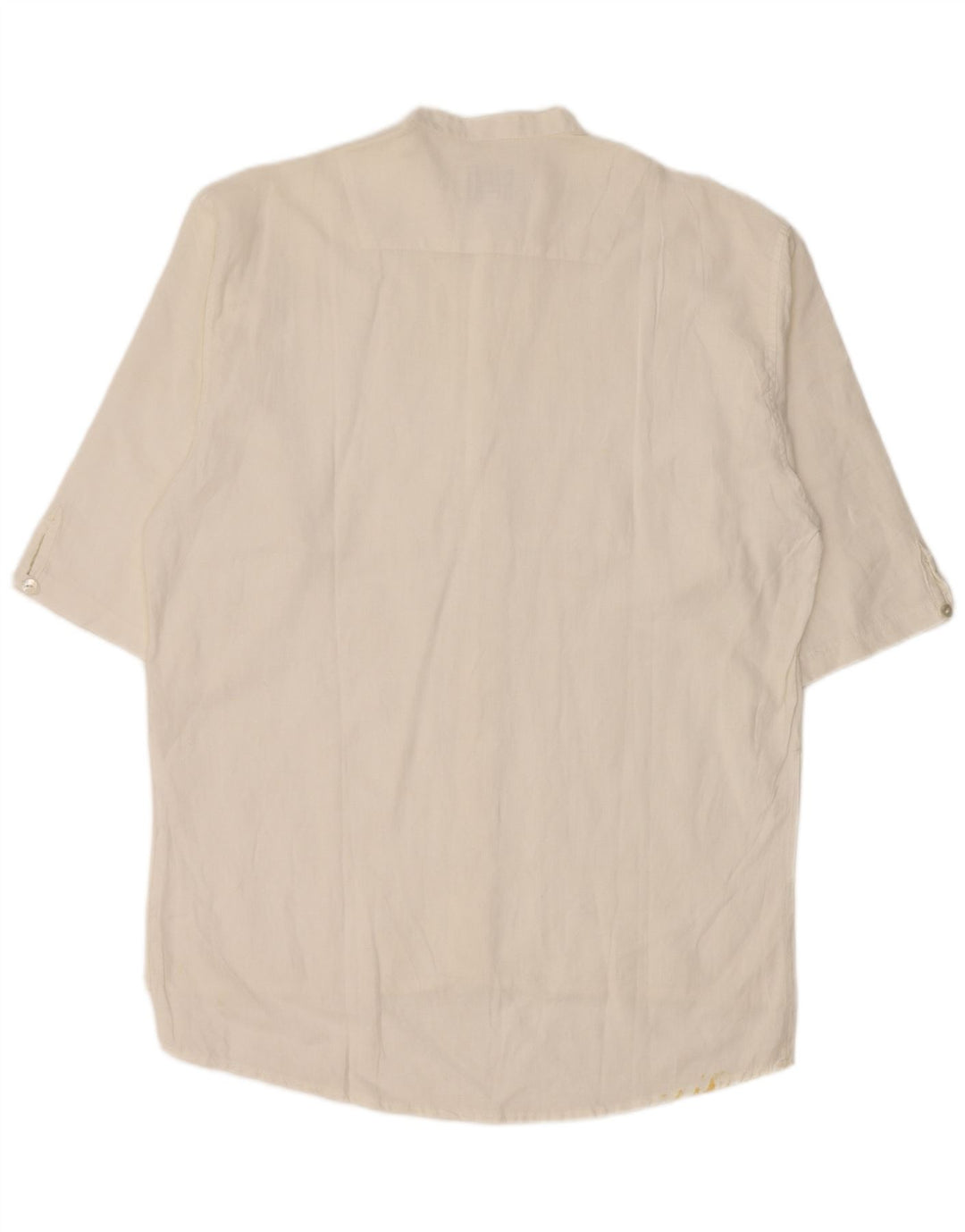 Camisa pulôver masculina vintage manga 3/4 branca média