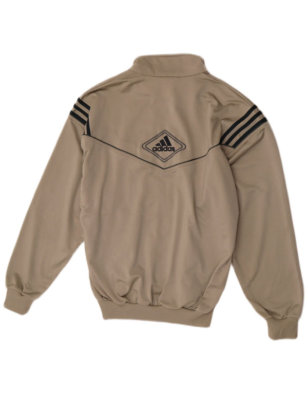 Adidas Mens Tracksuit Top Jacket UK 38/40 Cinza Médio Colourblock Poliéster