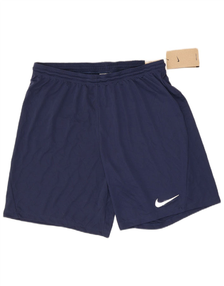 Shorts esportivos masculinos Nike Dri Fit grandes poliéster azul marinho