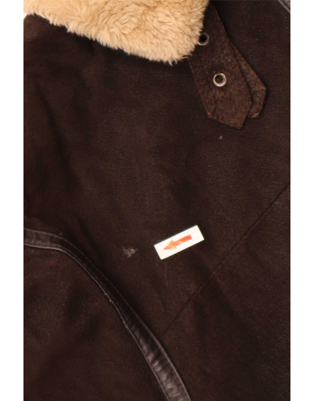 Jaqueta masculina de couro Sherpa Conbipel Reino Unido 40 grande marrom