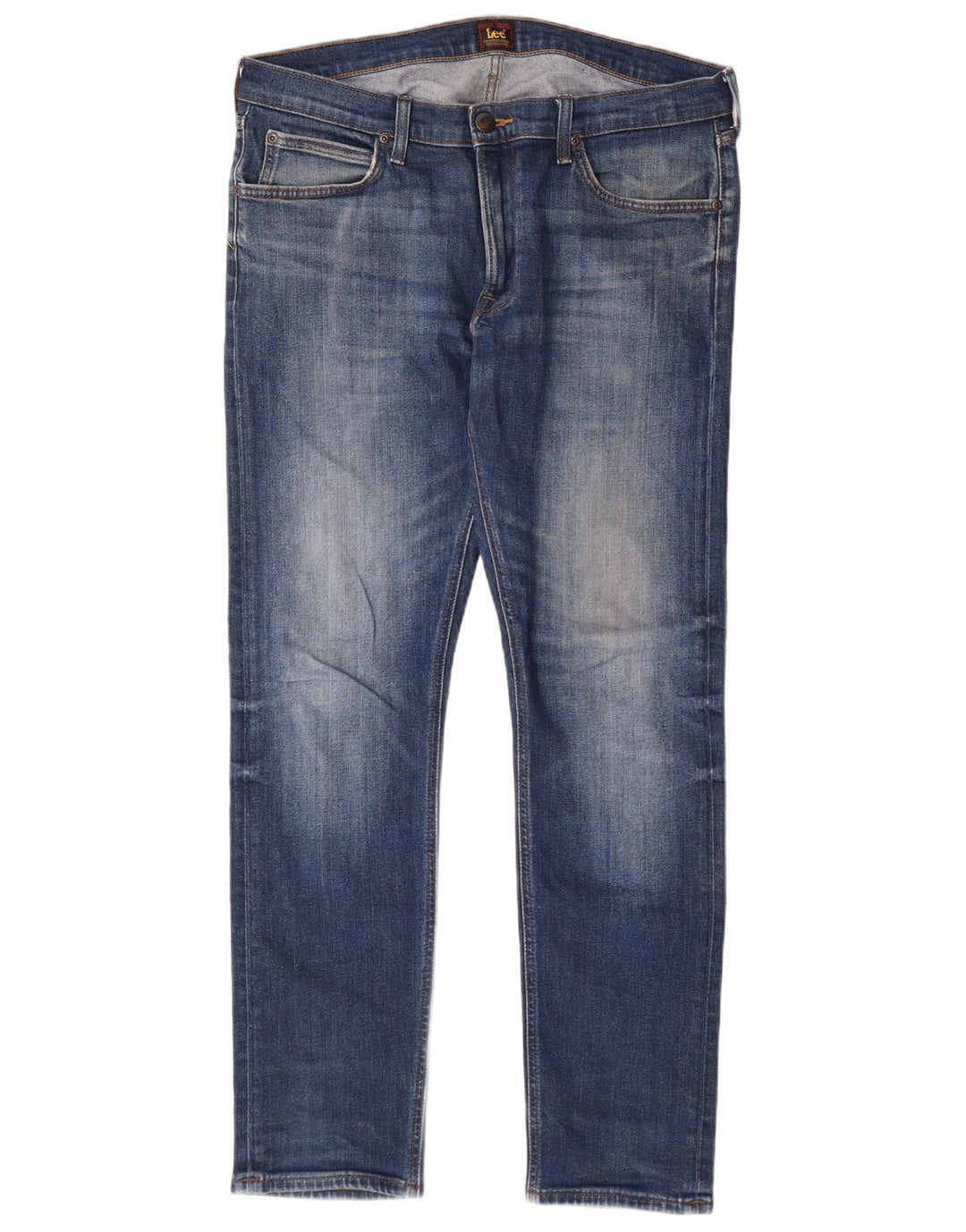 Lee Mens Luke Tapered Jeans Slim W34 L32 Azul Algodão