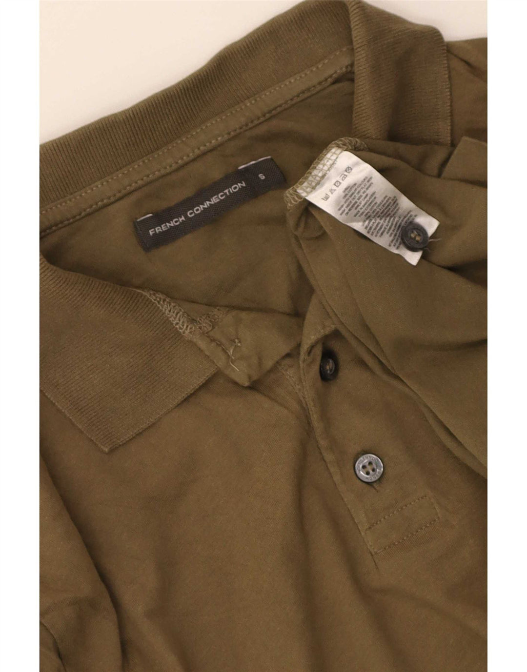 Jaqueta acolchoada masculina French Connection de algodão cáqui pequeno