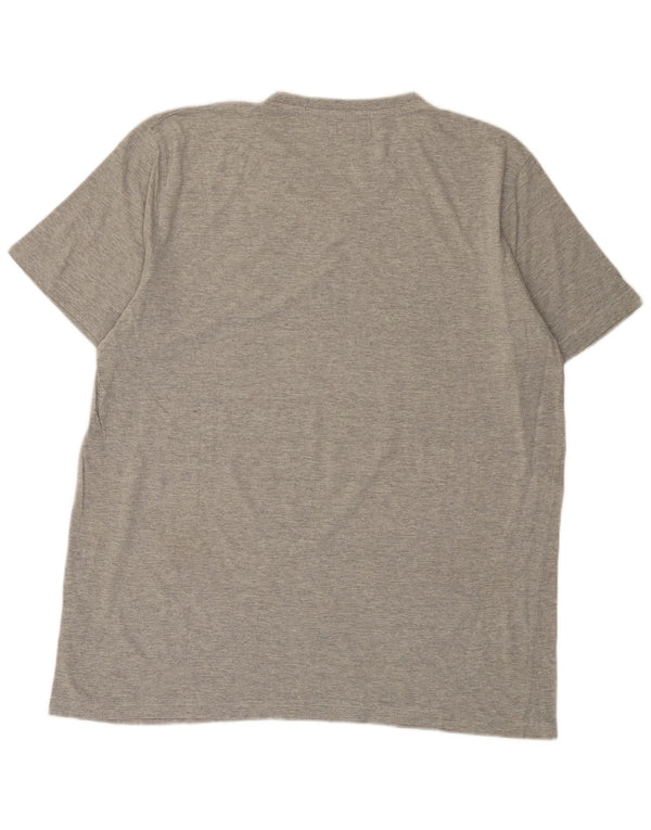 Kappa Mens T-Shirt Top 3XL Grey Cotton