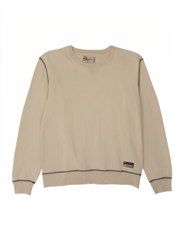 Champion moletom masculino jumper médio algodão branco