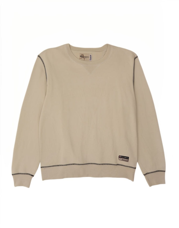 Champion moletom masculino jumper médio algodão branco