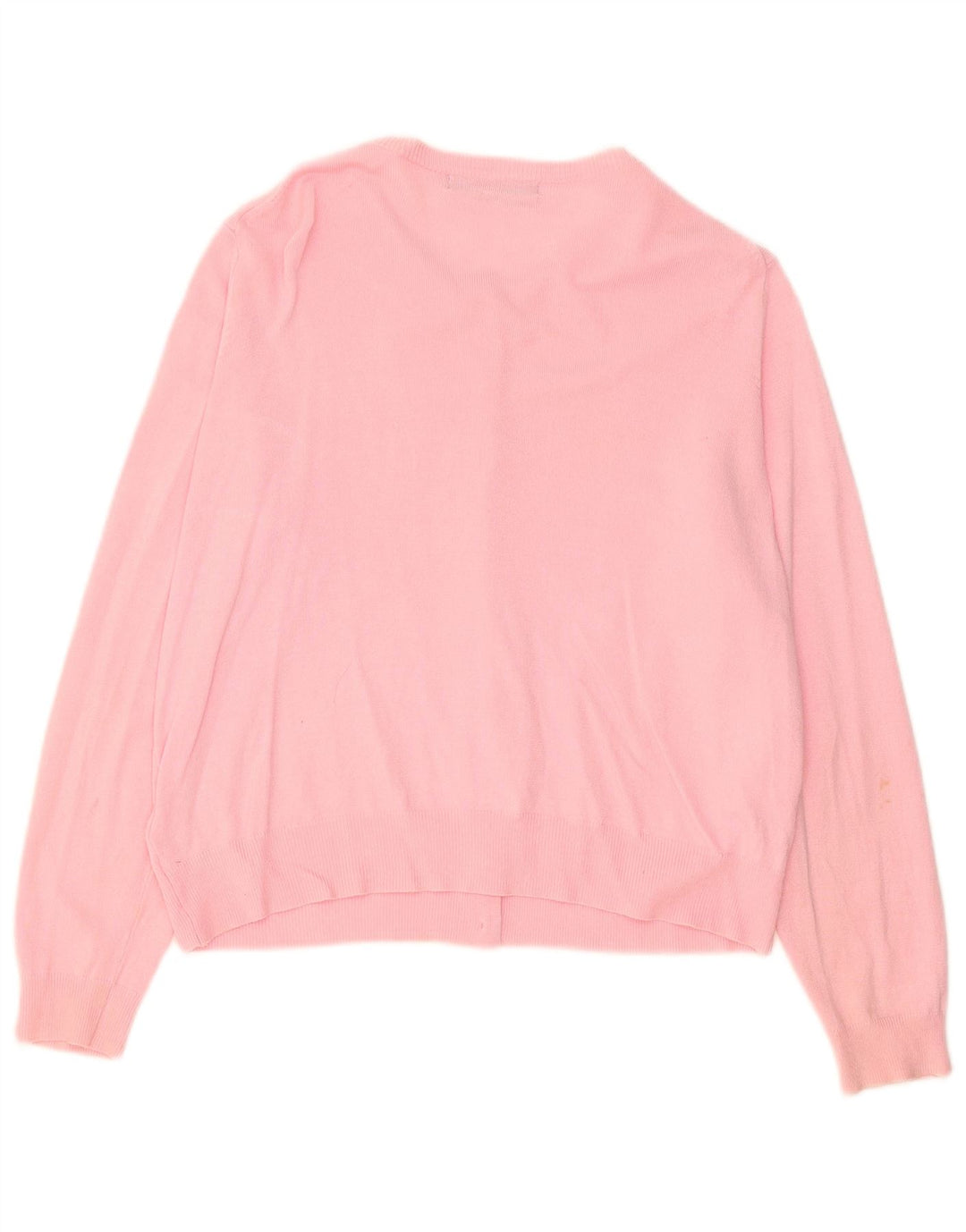 Suéter cardigã feminino Marks & Spencer Reino Unido 14 grande viscose rosa