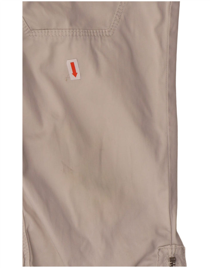 Calça cargo feminina JECKERSON slim W27 L26 algodão bege