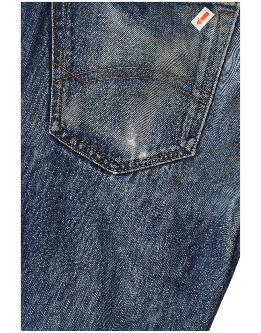 Tommy Hilfiger Masculino Distressed Slim Jeans W30 L32 Azul Algodão