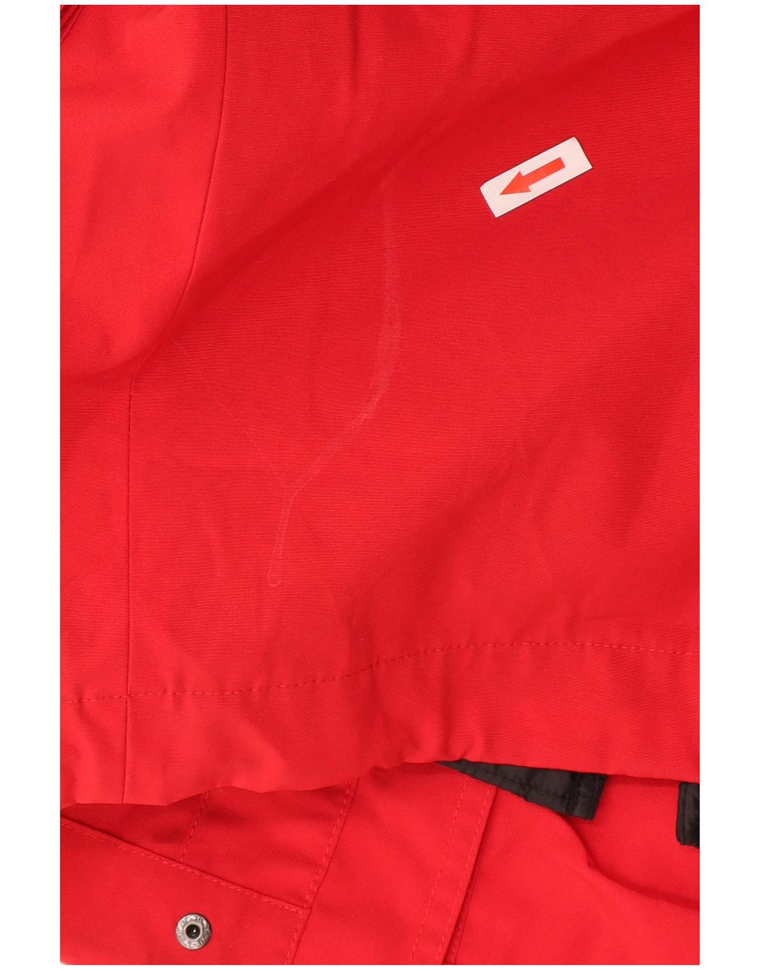 Jaqueta acolchoada com capuz grande Zara para mulher UK 10 poliéster vermelho pequeno