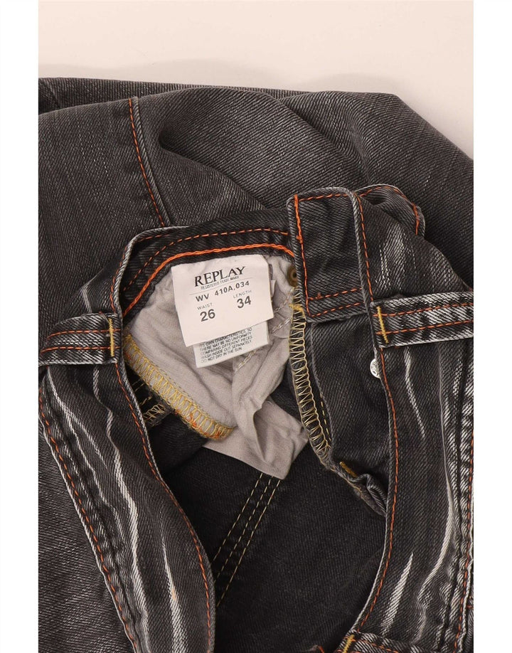 Replay Jeans Bootcut Feminino W26 L27 Algodão Cinza