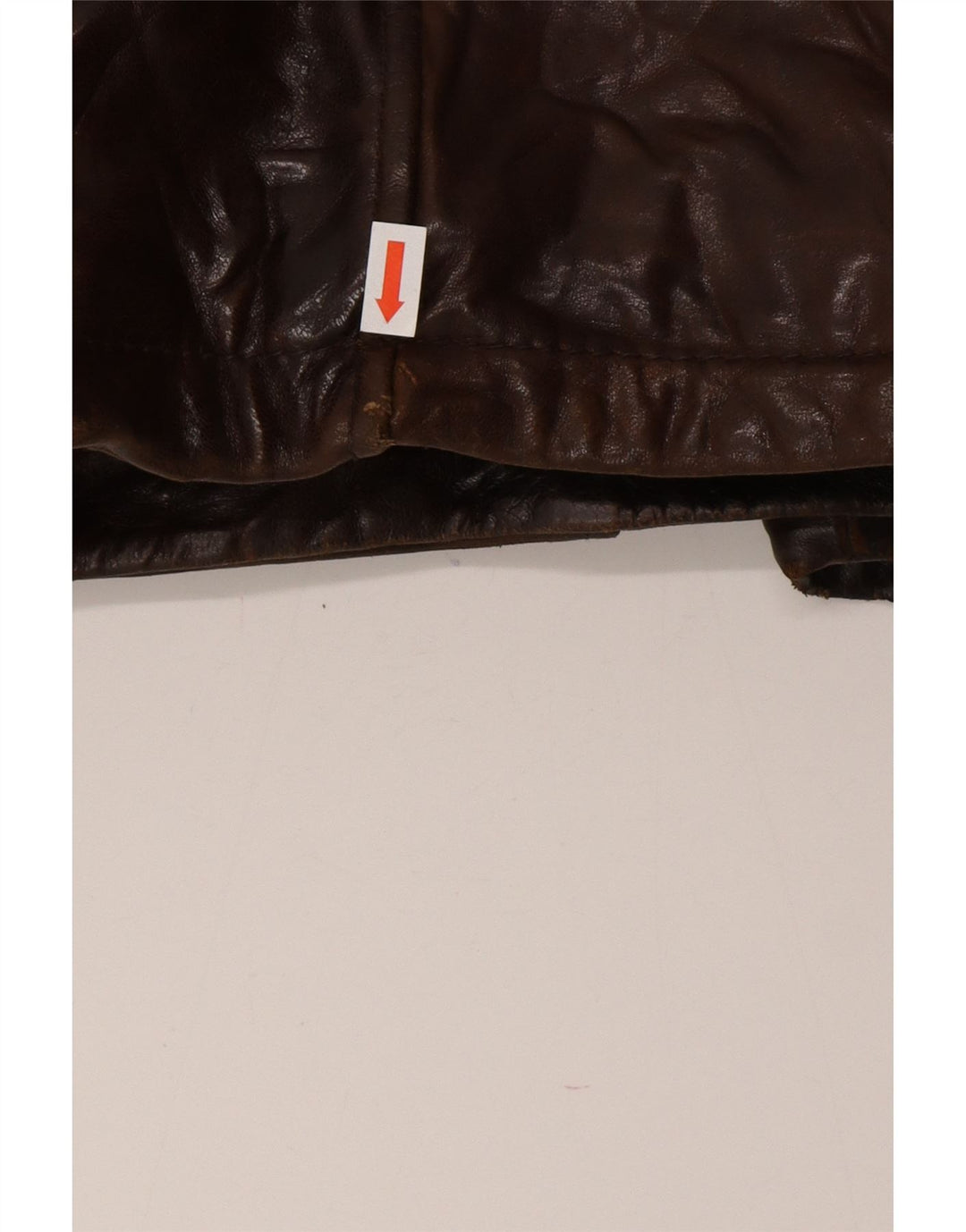 Jaqueta de couro masculina vintage IT 54 2XL couro marrom