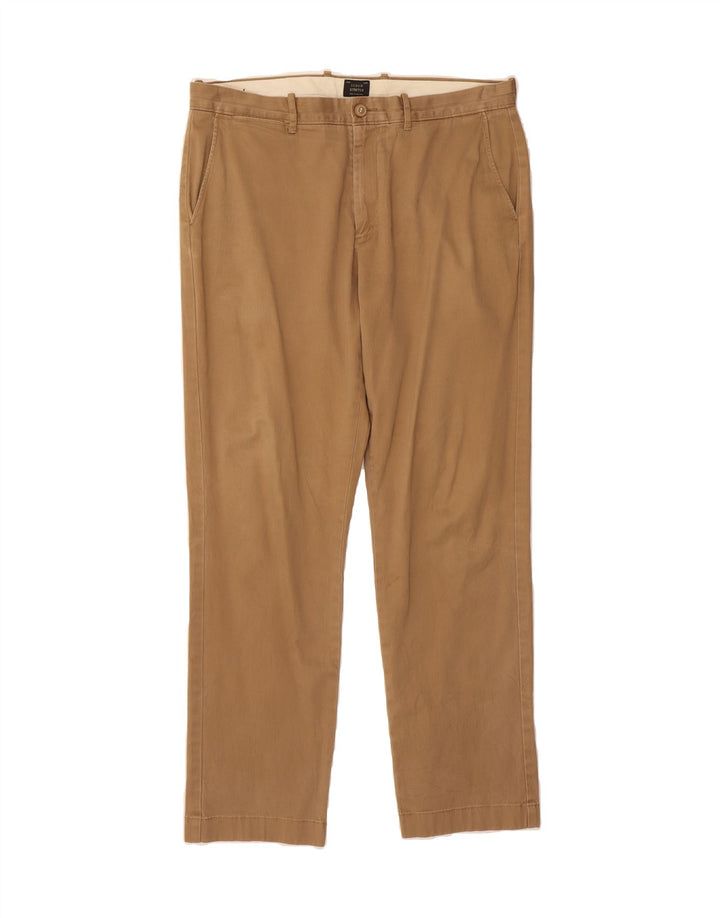 J. CREW Mens Straight Chino Trousers W35 L32 Beige Cotton Vintage J. Crew and Second-Hand J. Crew from Messina Hembry 