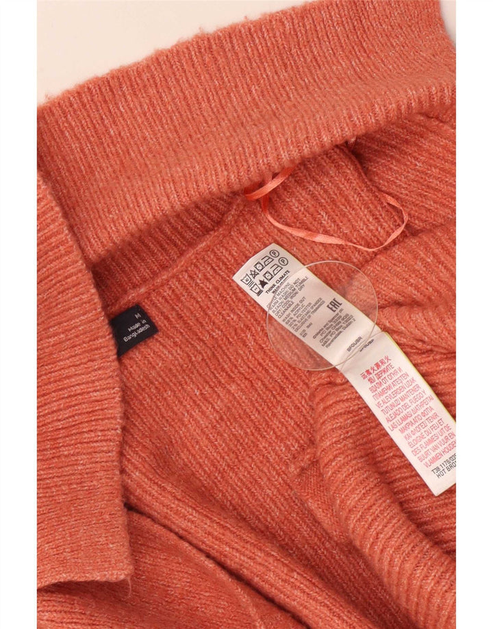 Marks & Spencer Suéter feminino Longline Open Cardigan Reino Unido 12 Médio Laranja