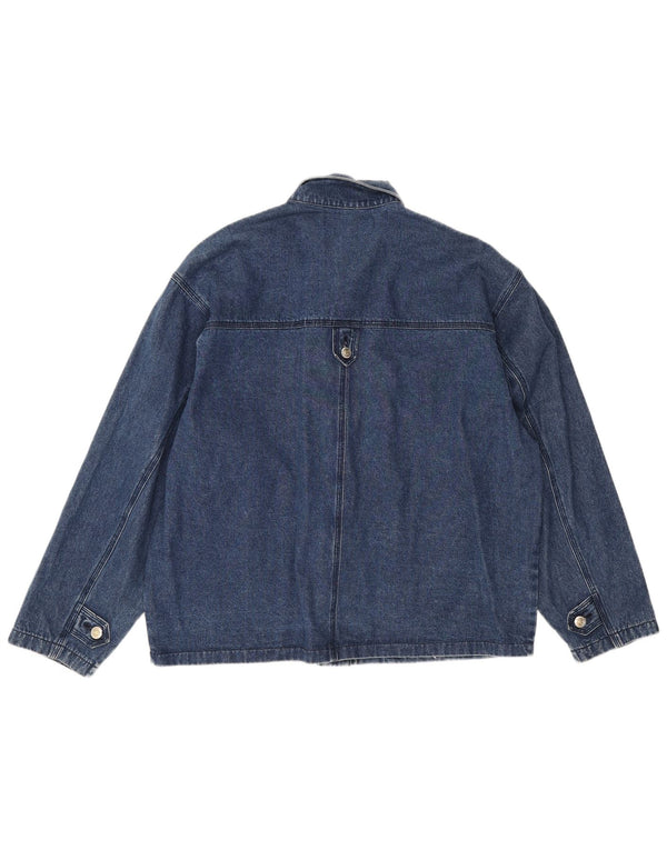 Jaqueta jeans feminina grande St. Bernard Reino Unido 14/16 grande algodão azul