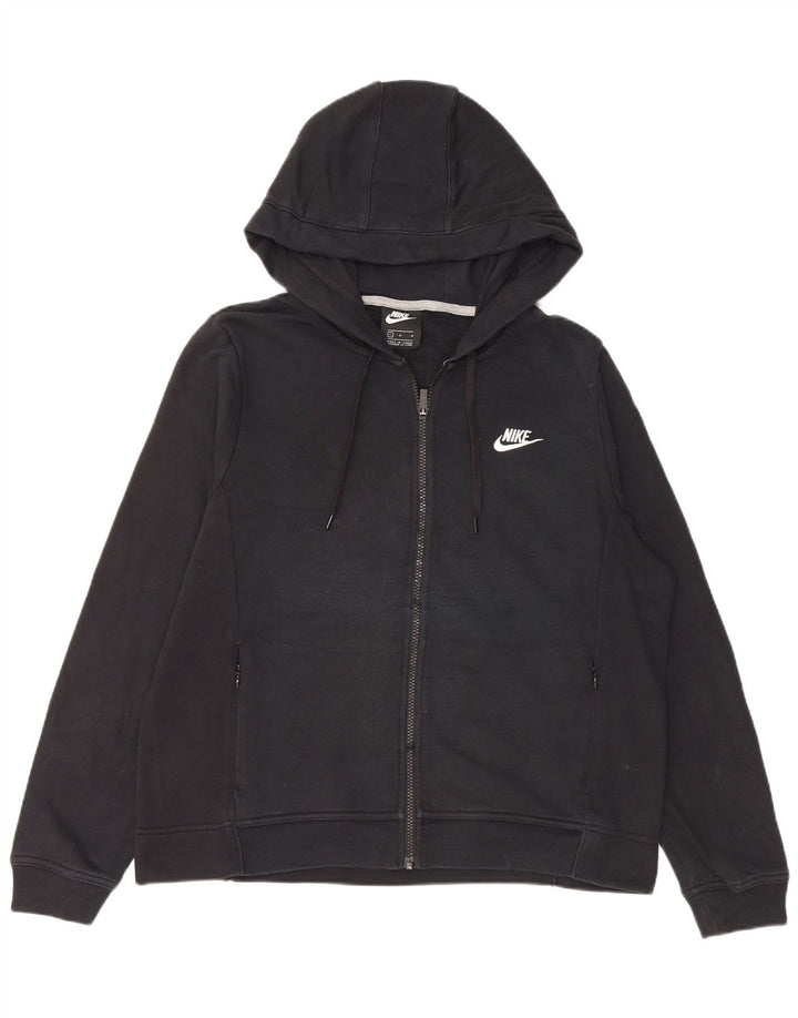 Suéter feminino Nike com capuz e zíper UK 16 grande algodão preto