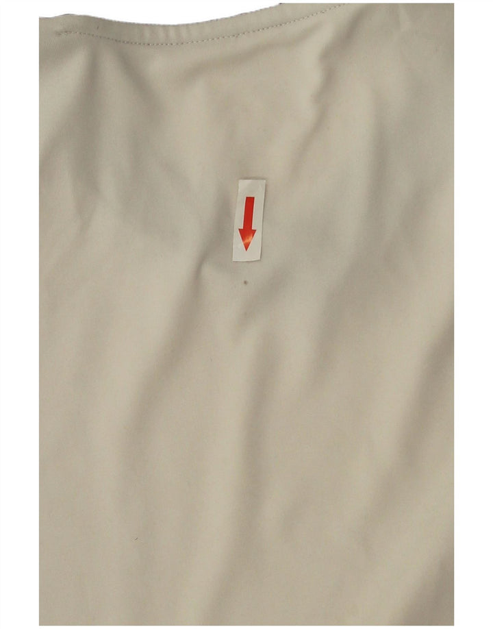 Adidas Mens Camiseta Top Médio Off White Poliéster Esportes