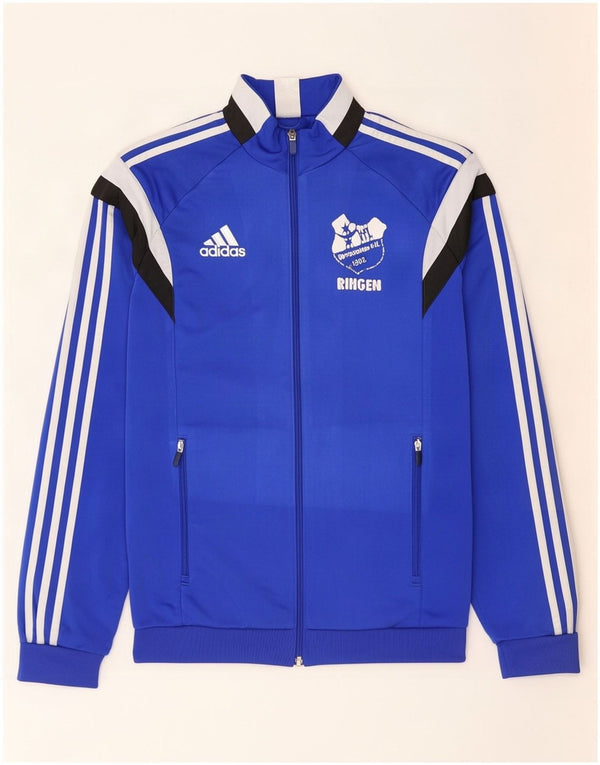 Adidas Mens Graphic Tracksuit Top Jacket Médio Azul Colorblock Poliéster