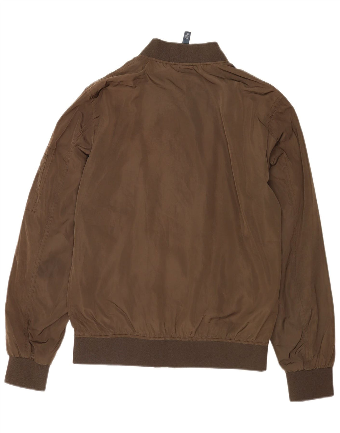Jaqueta bomber masculina ZARA UK 38 poliéster marrom médio