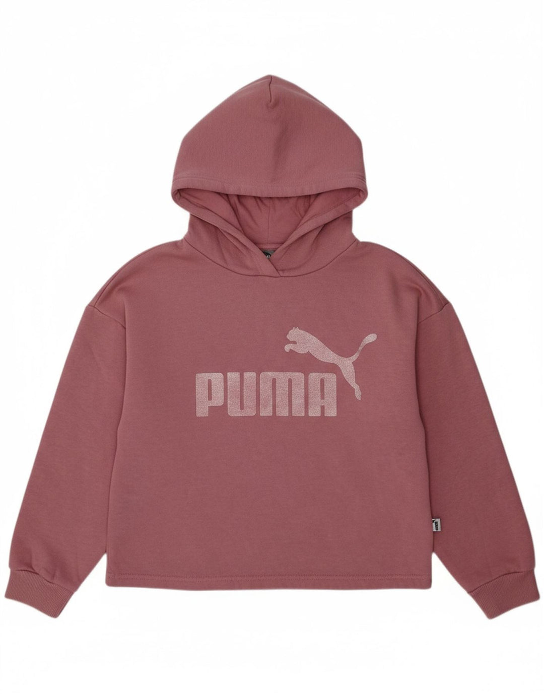 Jumper com capuz gráfico feminino PUMA 8-9 anos algodão rosa