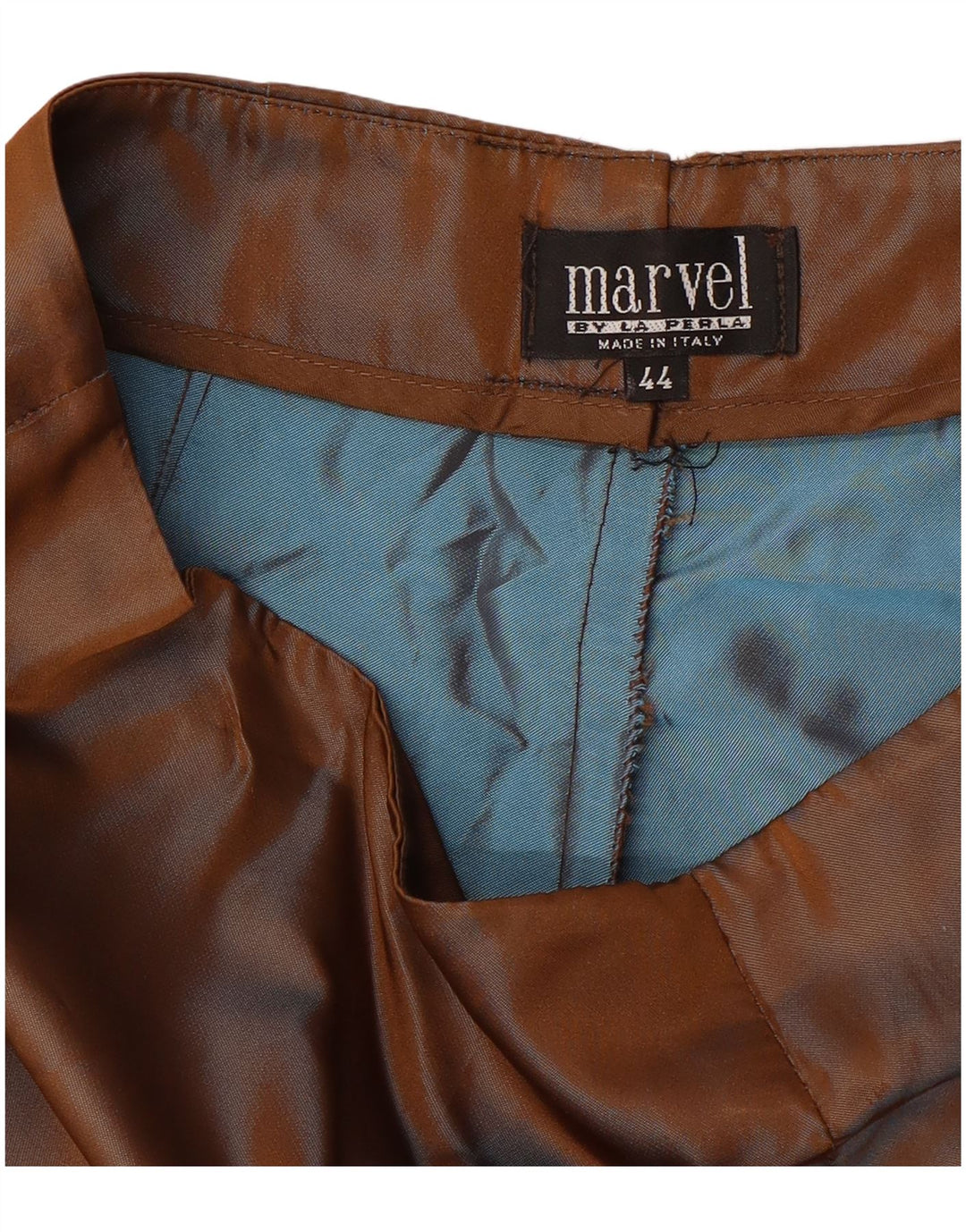 Calça feminina LA PERLA Marvel reta casual IT 44 médio W28 L28 marrom