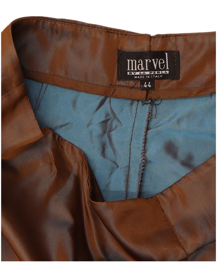 Calça feminina LA PERLA Marvel reta casual IT 44 médio W28 L28 marrom