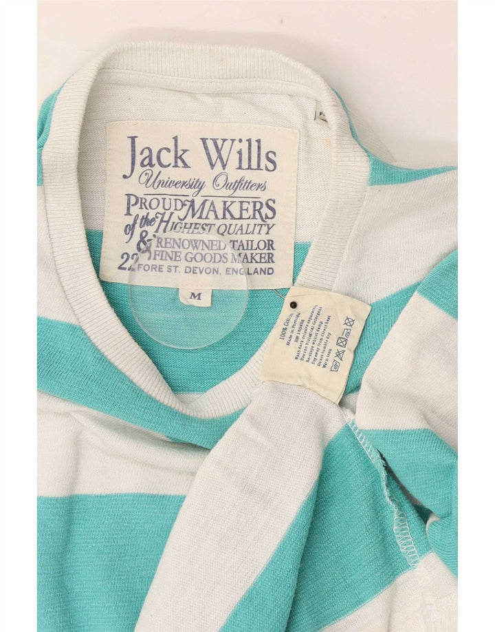 Camiseta masculina Jack Wills Top de algodão listrado verde médio