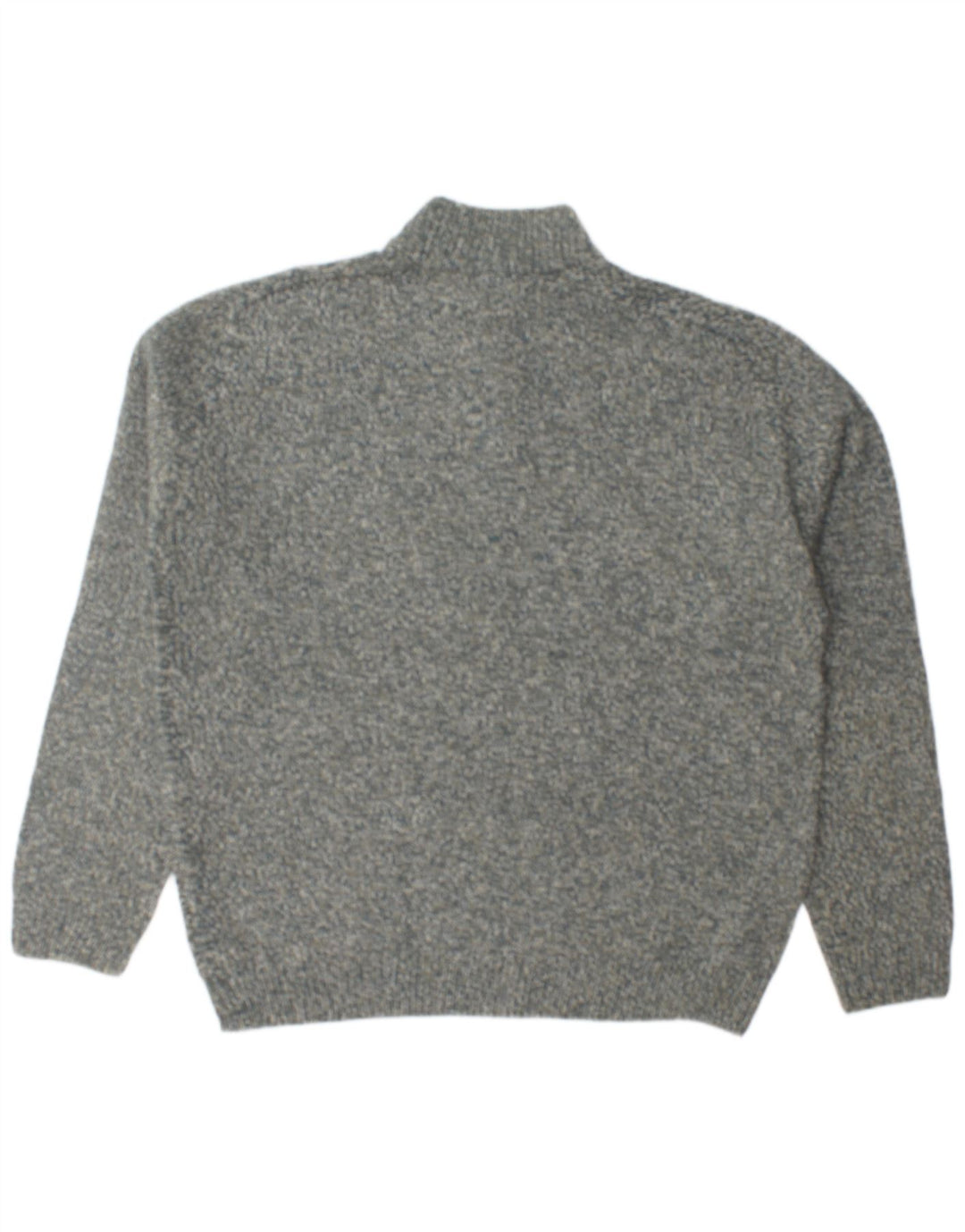 MARKS & SPENCER Suéter masculino regular com zíper e gola XL cinza manchado