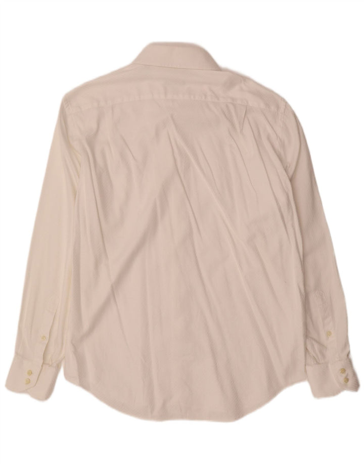 Camisa masculina Corneliani tamanho 42 16 1/2 grande algodão branco