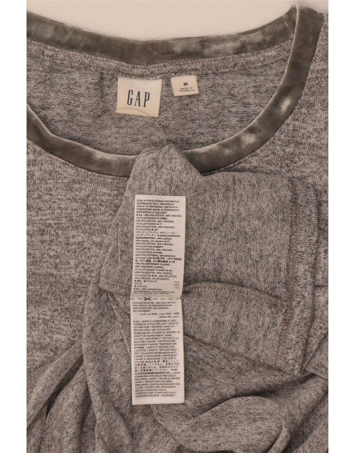 Camiseta feminina Gap UK 14 poliéster cinza médio