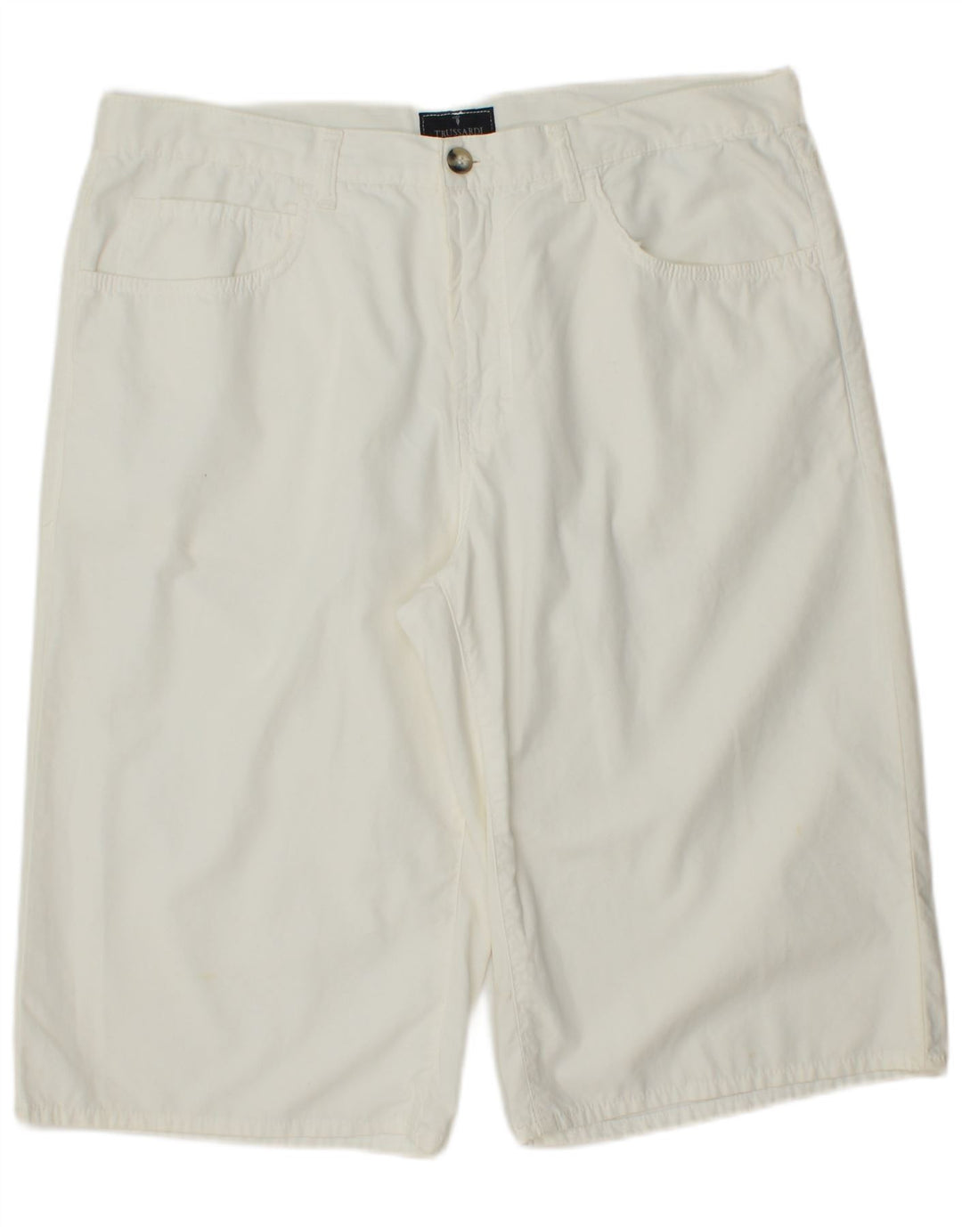 TRUSSARDI Masculino Casual Shorts IT 56 3XL W36 Algodão Branco