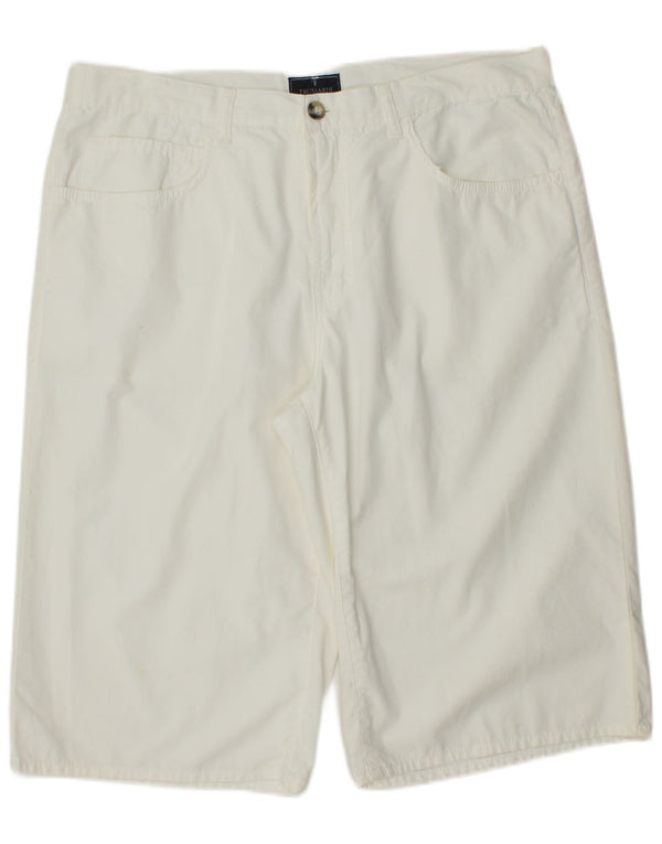 TRUSSARDI Masculino Casual Shorts IT 56 3XL W36 Algodão Branco