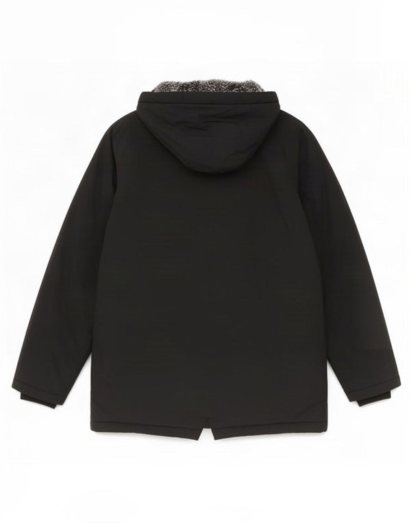Casaco acolchoado com capuz para meninos Marks & Spencer 13-14 anos preto poliamida