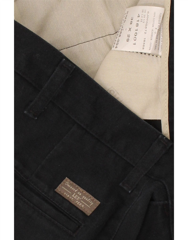 LEE Mens Straight Chino Trousers W38 L29 Navy Blue Cotton Vintage Lee and Second-Hand Lee from Messina Hembry 