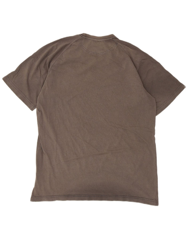 Adidas Mens Camiseta Top Grande Algodão Cinza