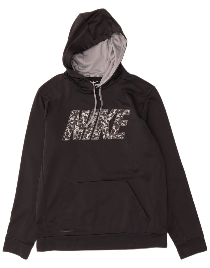 Suéter Nike Masculino Therma-Fit Graphic com capuz médio preto poliéster