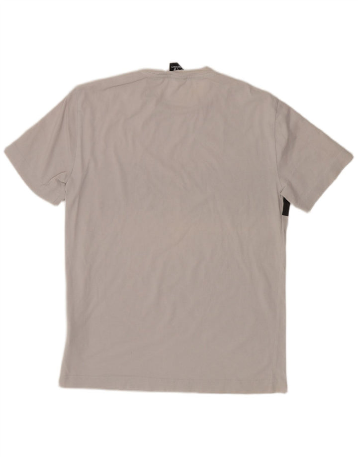 Camiseta masculina EMPORIO ARMANI com estampa gráfica pequena de algodão colorido branco