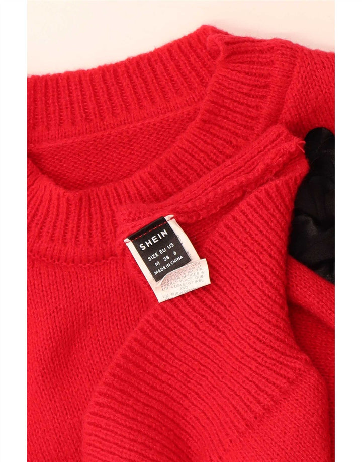 Suéter feminino Shein Reino Unido 14 poliéster vermelho médio