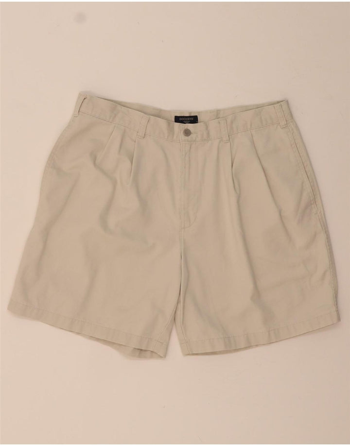DOCKERS Mens Pegged Chino Shorts W36 Large  Grey Cotton Vintage Dockers and Second-Hand Dockers from Messina Hembry 