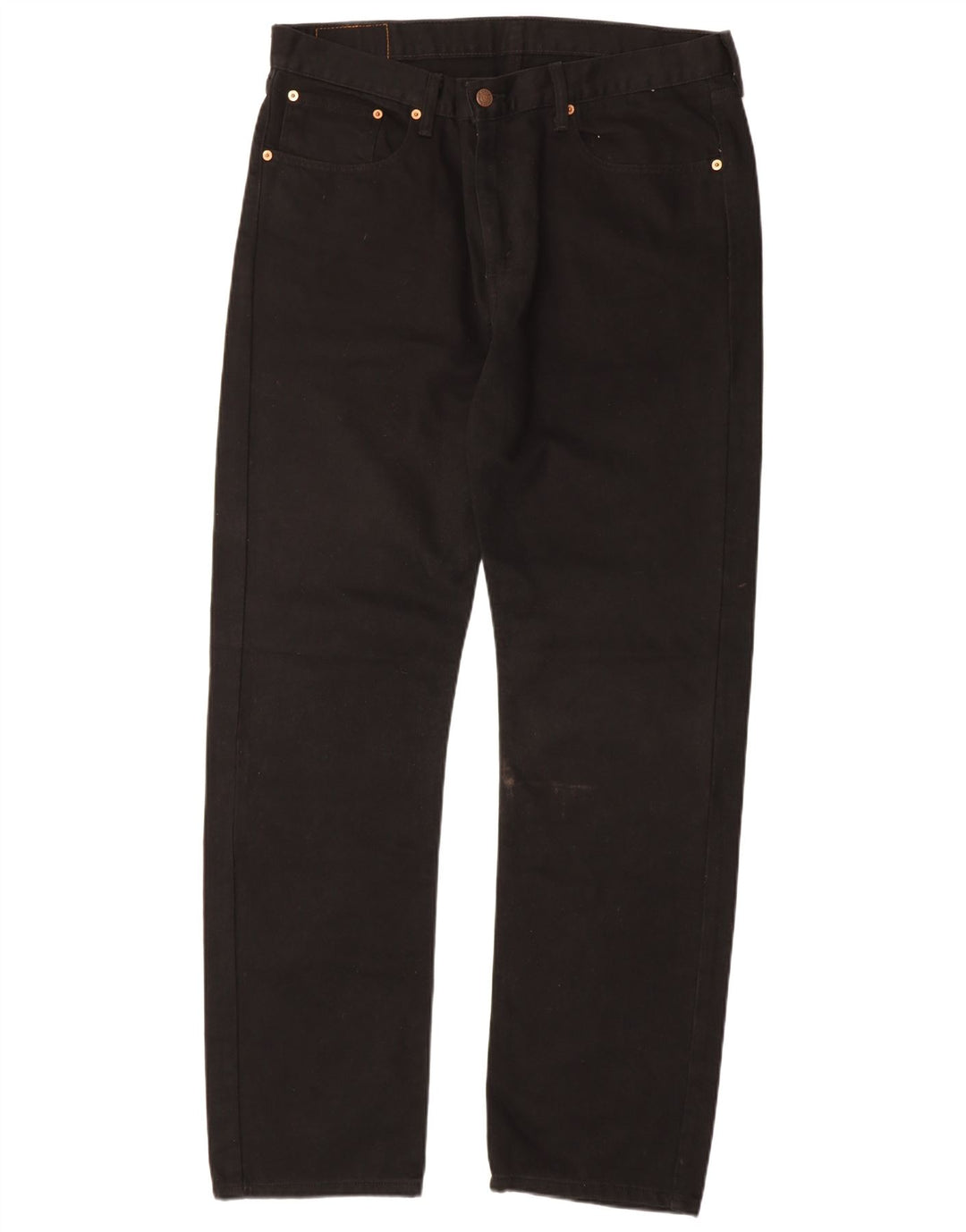 Calça jeans masculina Levi's 751 Straight W38 L34 algodão preto