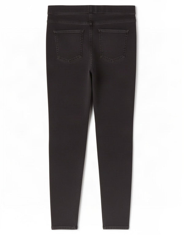 Calça jeans feminina Marks & Spencer UK 14 grande W32 L27 algodão preto