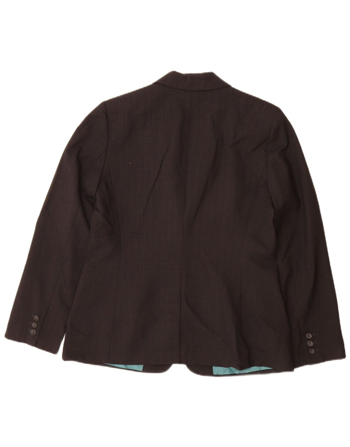 Jaqueta Blazer Feminina Calvin Klein Reino Unido 10 Pequeno Poliéster Xadrez Preto