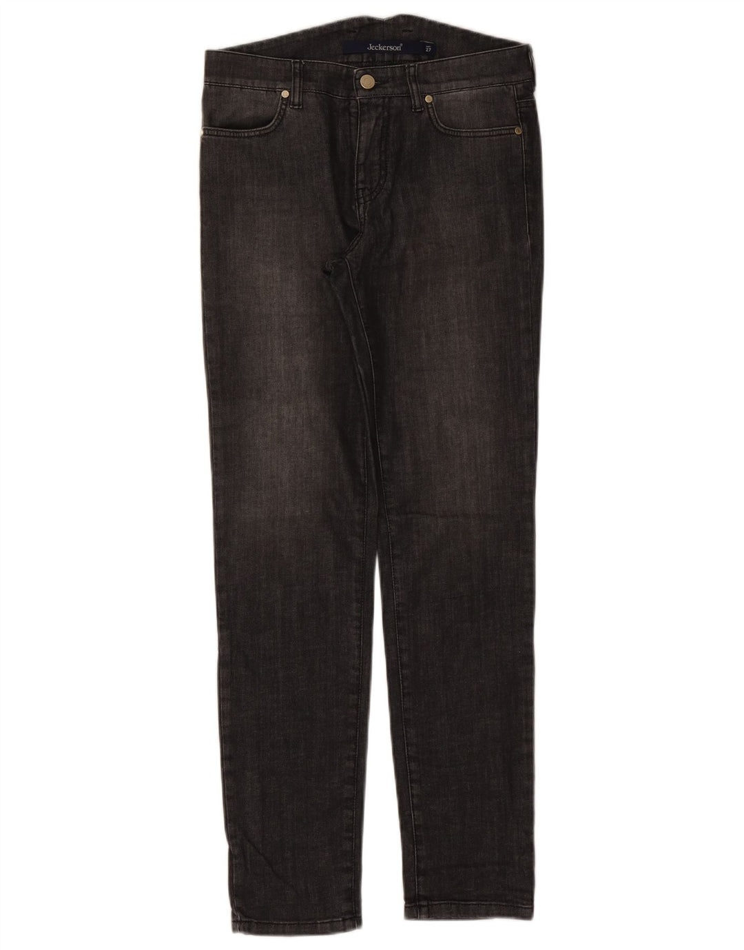 Calça jeans feminina Jeckerson W27 L29 algodão preto