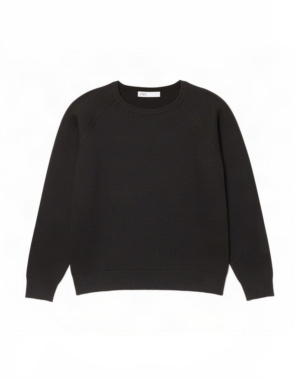 Zara Blusa Feminina Solta Fit Top UK 18 XL Viscose Preta