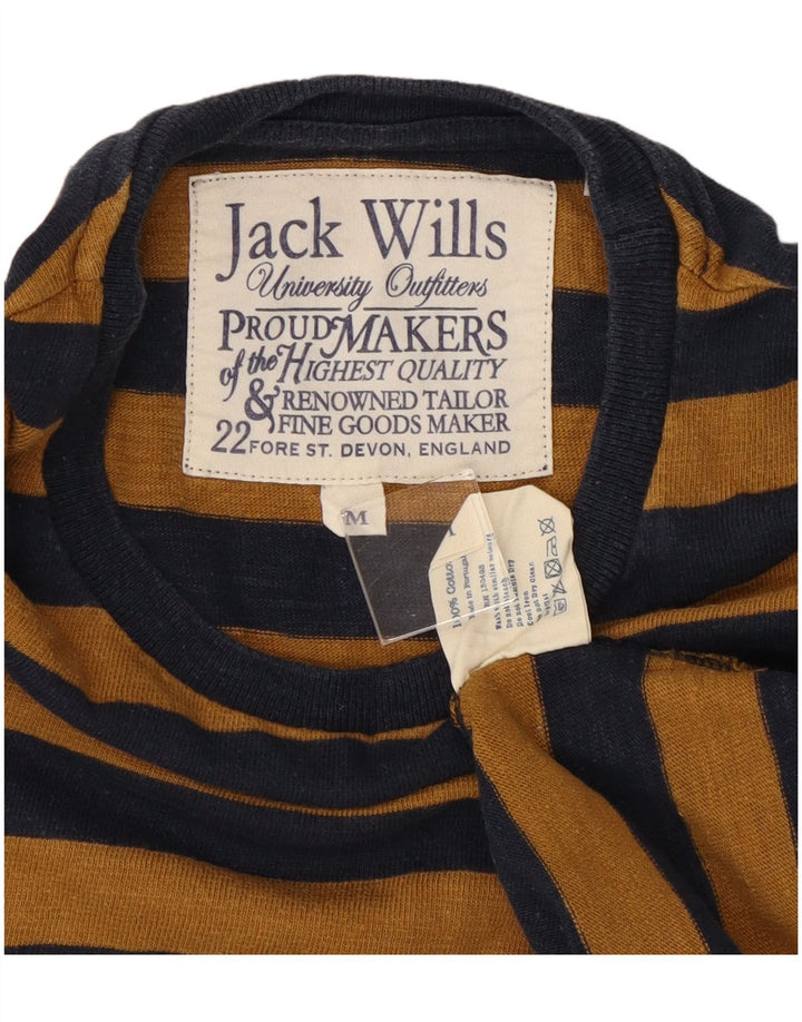 JACK WILLS Camiseta masculina Top médio listrado azul marinho