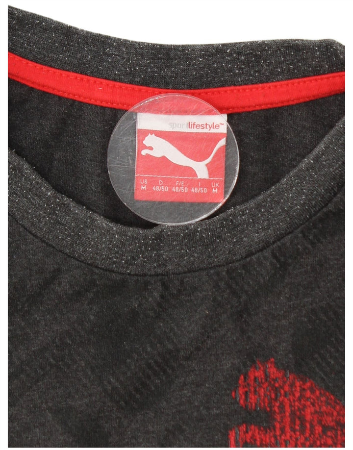 Camiseta masculina PUMA Graphic cinza médio