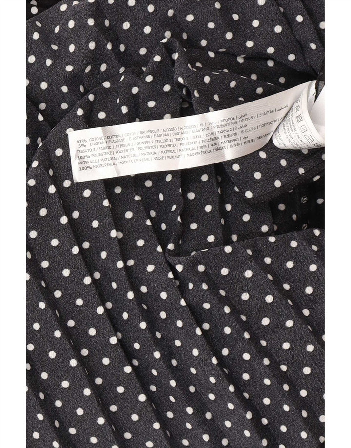 Simona Barbieri Vestido maxi feminino Twinset IT 42 bolinhas pretas médias