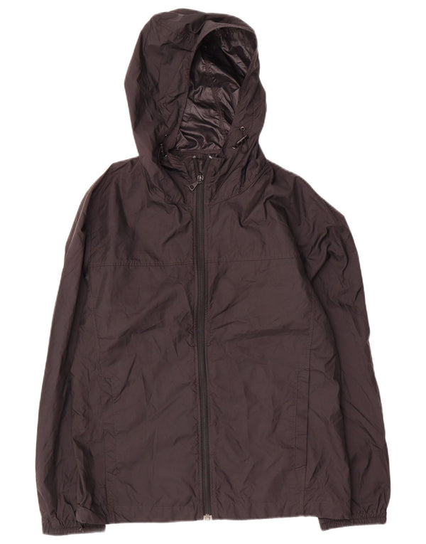 Jaqueta de chuva com capuz feminina Uniqlo UK 10 poliéster preto pequeno
